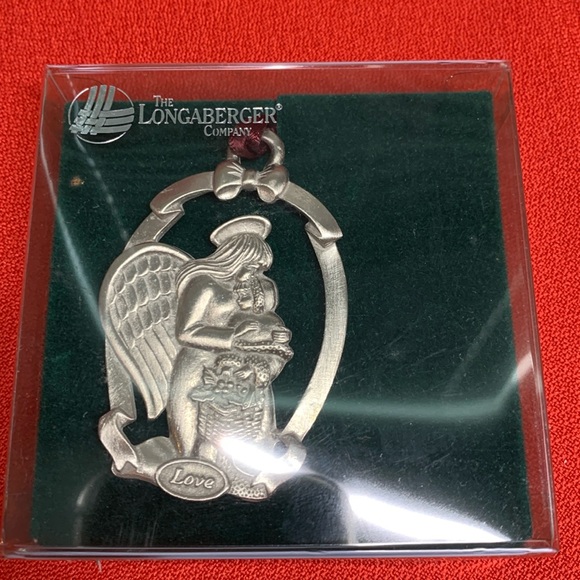 Longaberger Christmas ornament pewter Angel of Love 1998 CH1611 - Picture 1 of 3